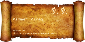 Vimmer Virág névjegykártya